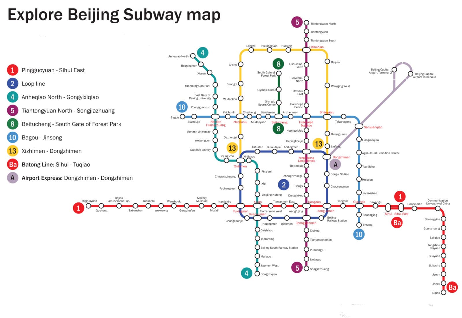Metro Map Of China Metro Map Of Beijing