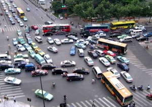 chinese traffic chaos small 300x211 Safety & crime in China (or “Big Trouble in Little China”)