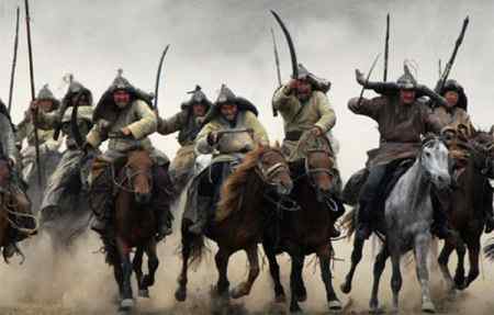 Mongols invading China on horseback