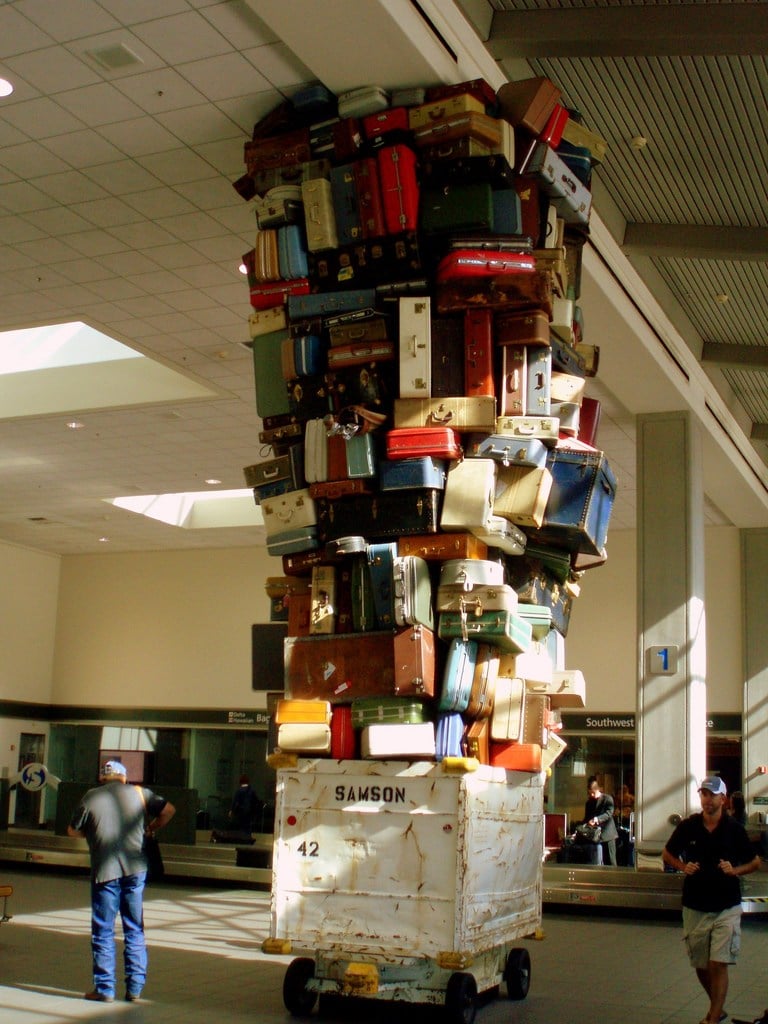 oversized baggage cart china airport funny baggage claim tourists