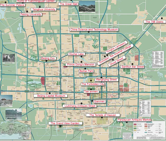 Greater metro Beijing area map
