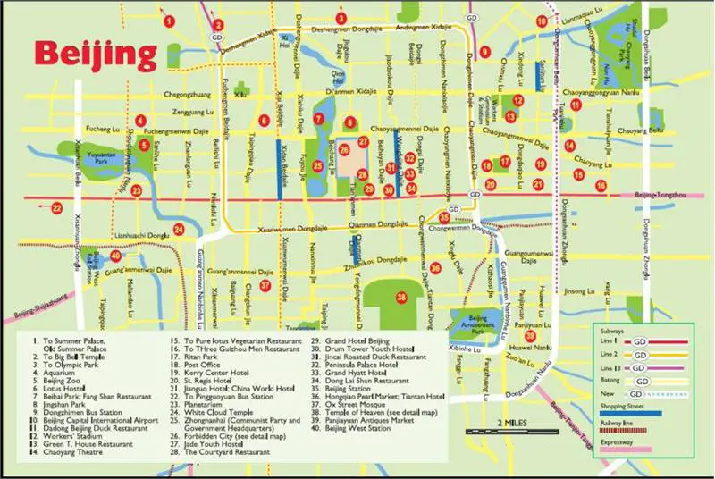 Beijing Tourist Map