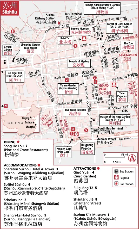 Suzhou China dining map: best restaurants 2010-2011