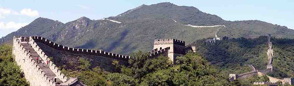 Clear view of Mutianyu section of the Great Wall