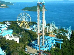 Rollercoaster rides at Ocean Park