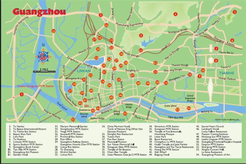 Guangzhou Highlights Map