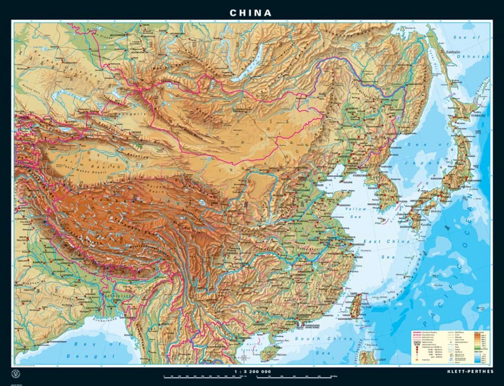 Downloadable Physical Maps of China by China Mike