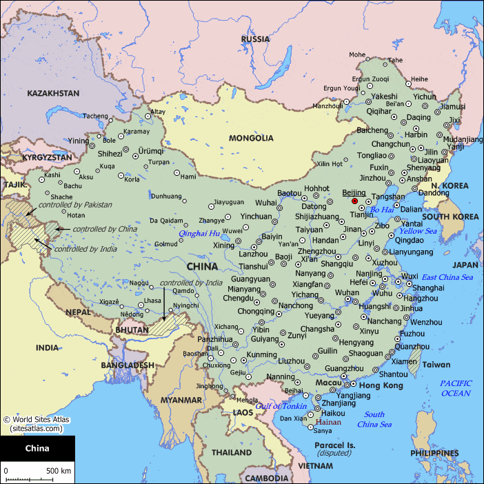 Major Chinese Cities Downloadable & Printable Map | China Mike