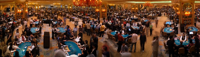 Gambling inside a Venetian Macau Casino