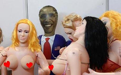 Barack Obama blowup sex doll 