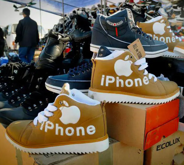 Fake iPhone brand shoes