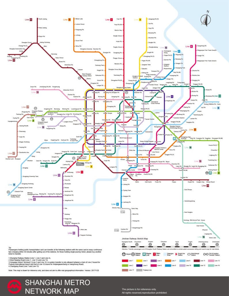 Printable Shanghai Metro Map for 2023 China Mike